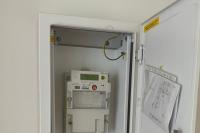 Samostatný elektroměrový rozváděč.